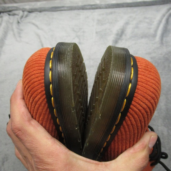 Dr. Martens 1461 Oxford Shoes Mens 13 Orange Corduroy Classic Lace Up Casual EUC - Picture 16 of 16